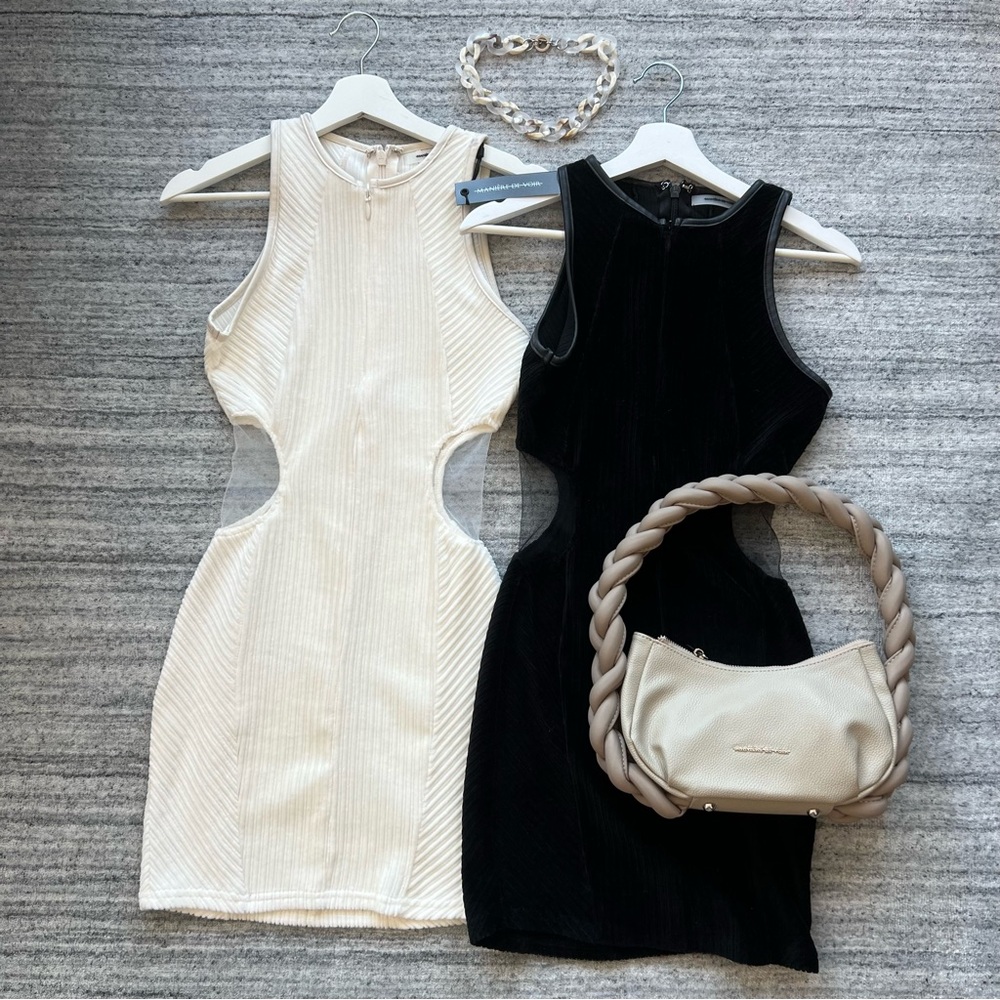 Maniere De Voir Bundle - 2x Dresses, Rope Handbag, Chain Necklace